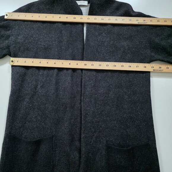 Babaton Lance Cardigan Womens L Gray LS Wool Blend Open Front Pockets Lagenlook - Picture 4 of 16